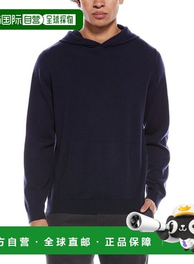 自营Theory Weston Wool & Cashmere-Blend Hoodie - blue 美国奥