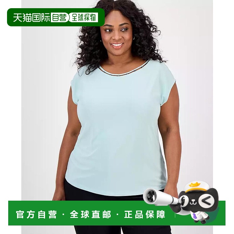 1h可退 【美国直邮】kasper 女士 上装T恤短袖