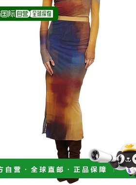 自营misa los angelesMISA洛杉矶Aisha裙子-蓝色 美国奥莱直发