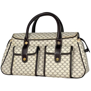 Canvas 自营Celine Coated Pre Owned Handbag Macadam Leather