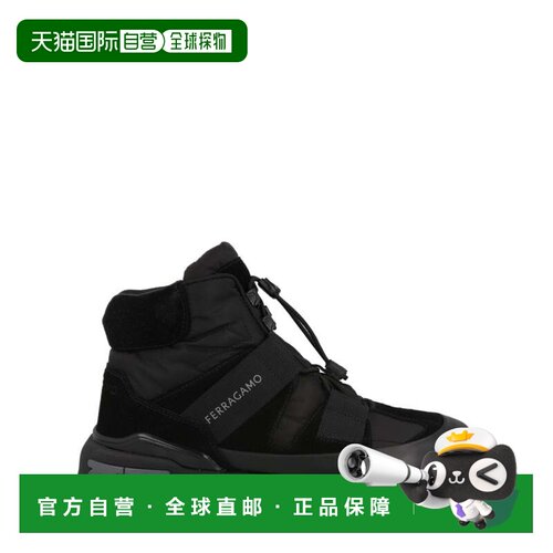 自营ferragamoLeonida High-Top Sneakers - black 美国奥莱直发