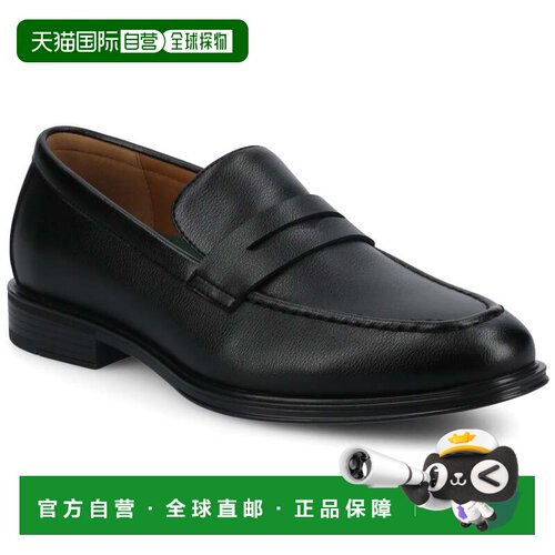 自营vance co.Vance Phineas中宽款便鞋Penny Loafer正装鞋-黑色