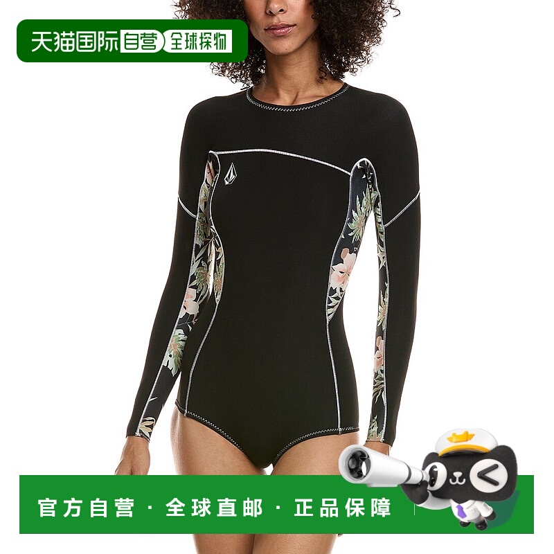 自营Volcom Floral Print Springsuit - black 美国奥莱直发