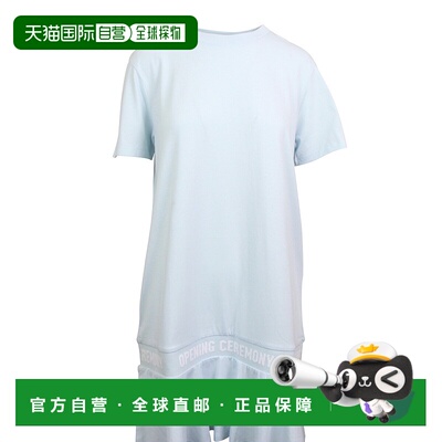 自营 opening ceremony蓝色棉质扇贝 OC 弹性徽标 T 恤 - 图案 美