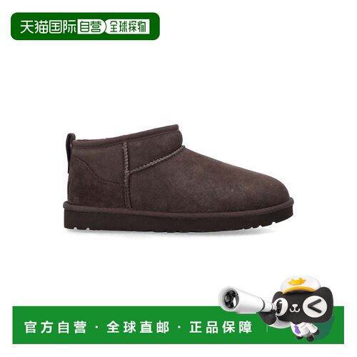 自营ugg经典迷你麂皮踝靴-黑色 美国奥莱直发雪地靴