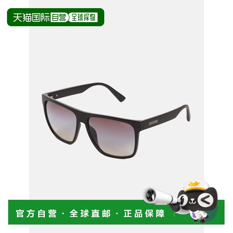 自营guess大方形太阳镜 - 黑色蛇皮 美国奥莱直发