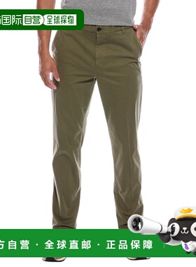 自营 BOSS Hugo BOSS Kane常规锥形长裤-绿色 美国奥莱直发裤子