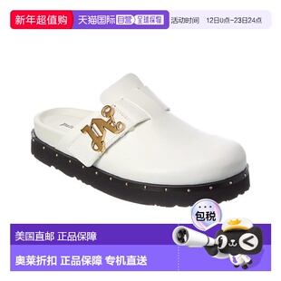 自营Palm Angels Studded PA Leather Mule - white 美国奥莱直发