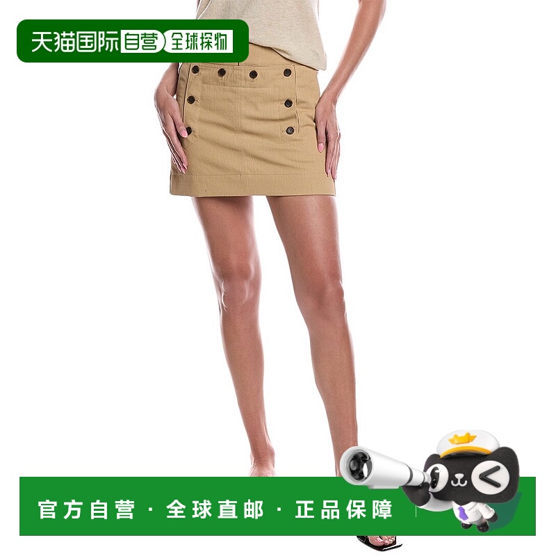 自营 A.L.C.Elli亚麻混纺迷你裙 美国奥莱直发