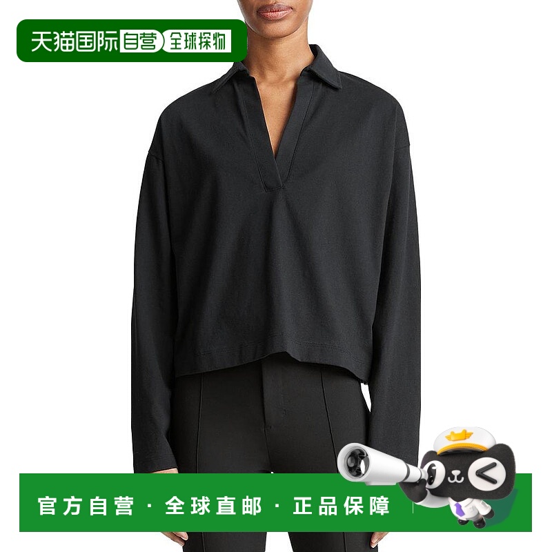 【美国直邮】vince 女士 衬衫纯棉上衣女装长袖圆领通勤