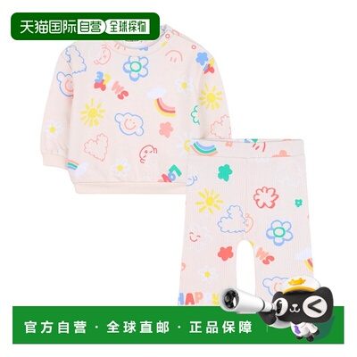 自营Billieblush 2pc Sweatshirt & Pant Set - pink 美国奥莱直
