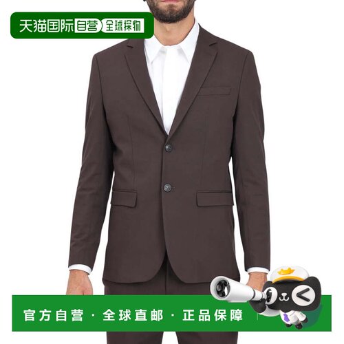自营selected棕色合身剪裁弹力西装外套-灰色 美国奥莱直发