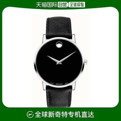 美国直邮Movado 男士 休闲手表摩凡陀表带博物馆表盘皮带男表