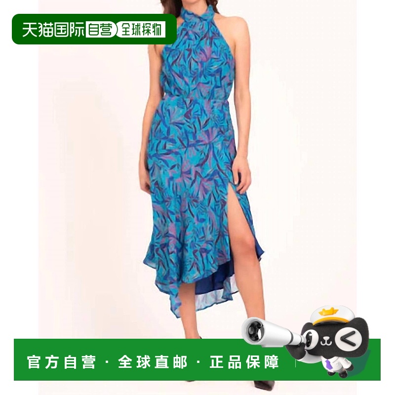自营lavender brownDelaney Midi Dress In Blue Multi - blue mu