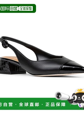 自营 Donald Pliner Payton皮革吊带泵-黑色 美国奥莱直发高跟鞋