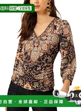 自营 Hale Bob Emelia上衣-黑色 美国奥莱直发长袖女装泡泡袖