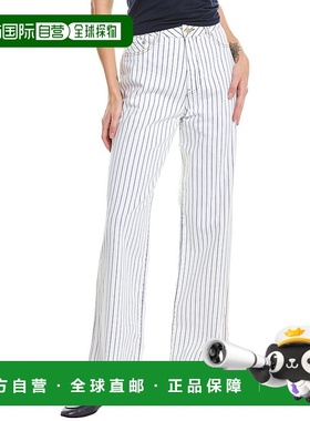 自营 DL1961 Gisele High-Rise Nautical Stripe Wide Leg Jean -