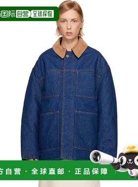 1h可退 香港直邮潮奢 Ami Paris 女士 蓝色 Padded Worker 牛仔夹