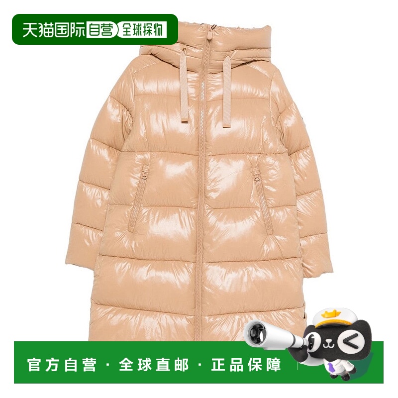 自营save the duckBeige Shiny Puffer Coat With Quilted Design