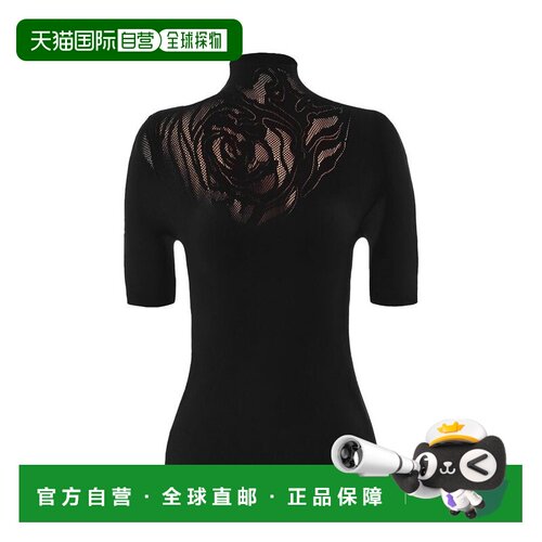 自营wolfordRose Net Top Short Sleeves - black 美国奥莱直发