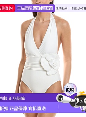 自营Carmen Marc Valvo Halter One-Piece - white 美国奥莱直发