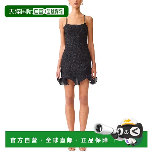 美国直邮自营ELLIATT Alexandra吊带迷你连衣裙-黑色 美国奥莱直