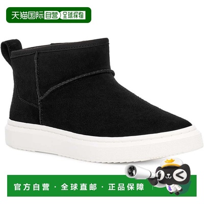 自营UGG Alameda Mini 1143786-BLK女式黑白绒面踝靴ZPO3907-黑色