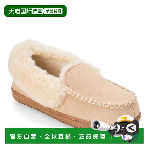 自营dearfoamsDear泡沫女式Ryland Cabin鹿皮鞋-沙子 美国奥莱直