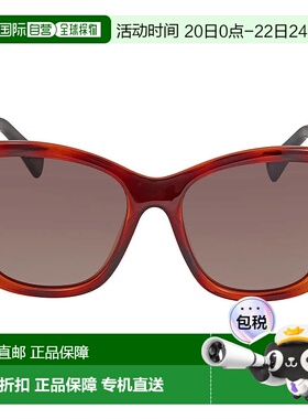 自营Salvatore Ferragamo Brown Cat Eye Ladies Sunglasses SF95