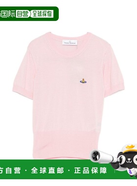 自营vivienne westwoodShort-Sleeve Fitted Top With Embroidere