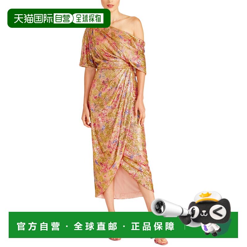 自营 Theia Jade高低胸礼服-蓝色 美国奥莱直发连衣裙