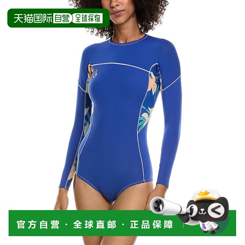 自营Volcom Floral Print Springsuit - blue 美国奥莱直发