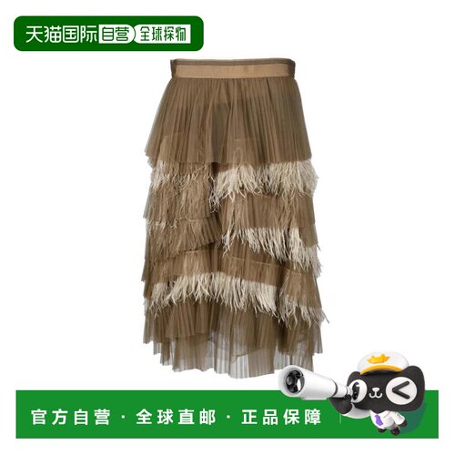 自营brunello cucinelliPolyamide Skirt - Brown - brown 美国奥