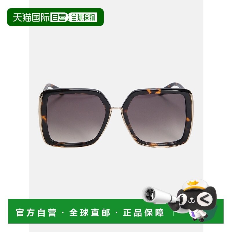 自营 guess大塑料方形太阳镜-深哈瓦那色/渐变色 美国奥莱直发