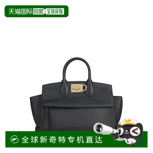 黑色 自營 salvatore ferragamo前蓋結構化皮包 美國奧萊直發(fā)