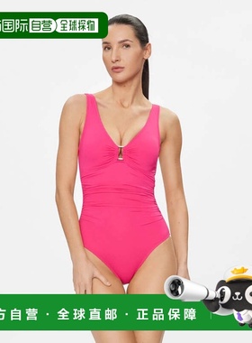 自营Women's Lauren Ralph Lauren Beach Club Swimsuit Pink Ruc