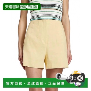 黃 美國奧萊直發 beard洋甘菊英國亞麻短褲 自營veronica