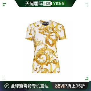 上装 印花 versace 女士 范思哲修身 美国直邮 T恤短袖