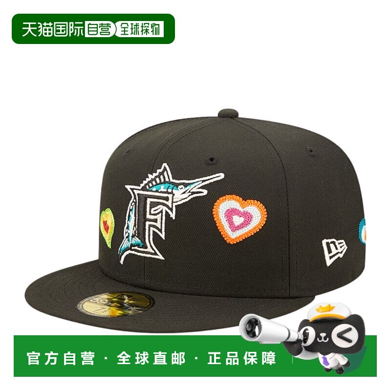 自营 New Era 59Fifty MLB 佛罗里达马林鱼队 C/S 心形修身粉色下