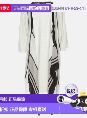 自营Marina Rinaldi White Linen Knit Cardigan - white 美国奥