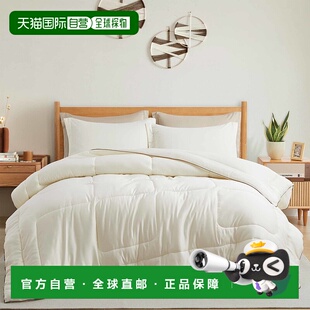 自营 peace nest缎面丝滑被子柔软细纤维床上用品被子套装 - 奶油