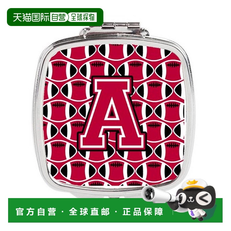 自营 Carolines Treasures CJ1079-ASCM 字母 A 足球深红色正品