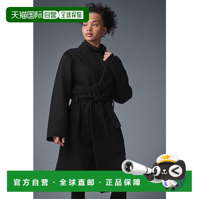 1h可退 美国直邮AloYoga女士宽松长款大衣外套M4143R经典羊毛保暖