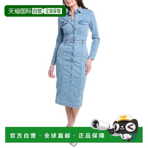 自营7 For All Mankind Luxe Denim Dress - blue 美国奥莱直发