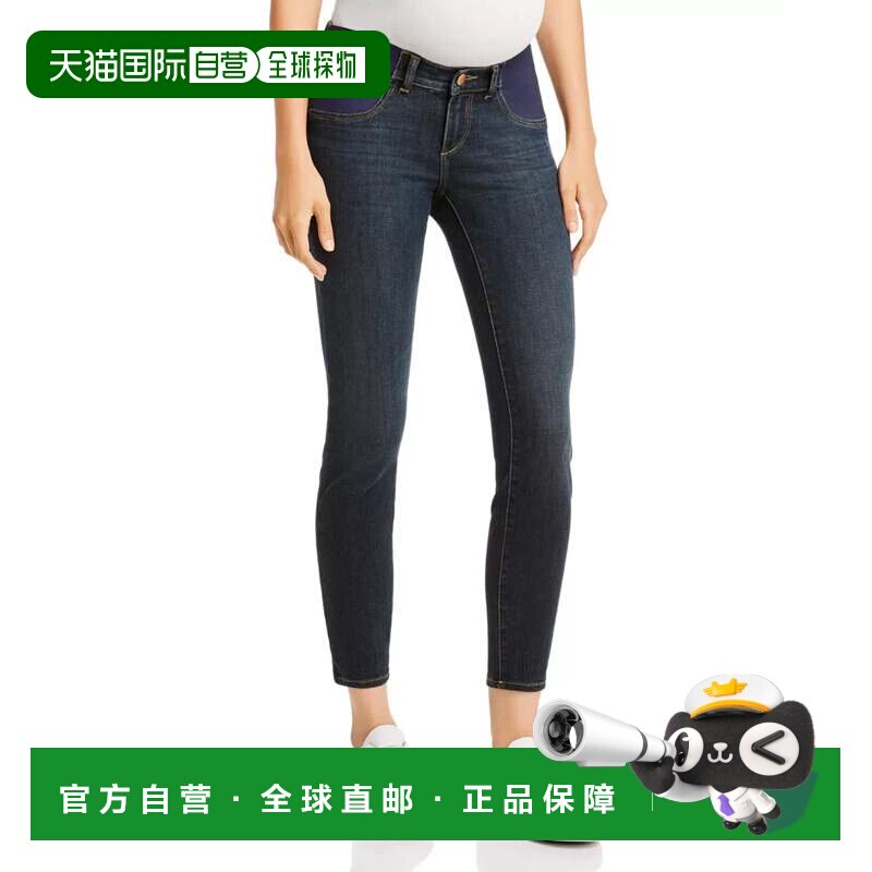 自营DL1961 Florence牛仔裤女式蓝色牛仔布深色水洗紧身脚踝红色1
