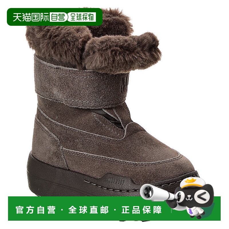 自营Moon Boot Jr公园带绒面靴-灰色 美国奥莱直发