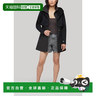 自营 soia & kyoMixed Media Coat With Dramatic Hood And Therm