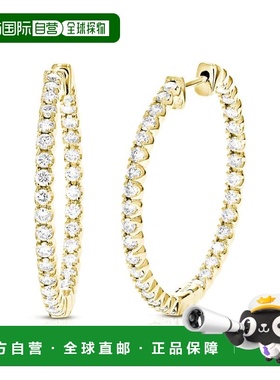 自营vir jewels2 cttw Lab Grown Diamond Hoops Earrings in Ste