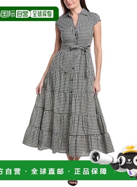 自营Avec Les Filles Maxi Shirtdress - black 美国奥莱直发