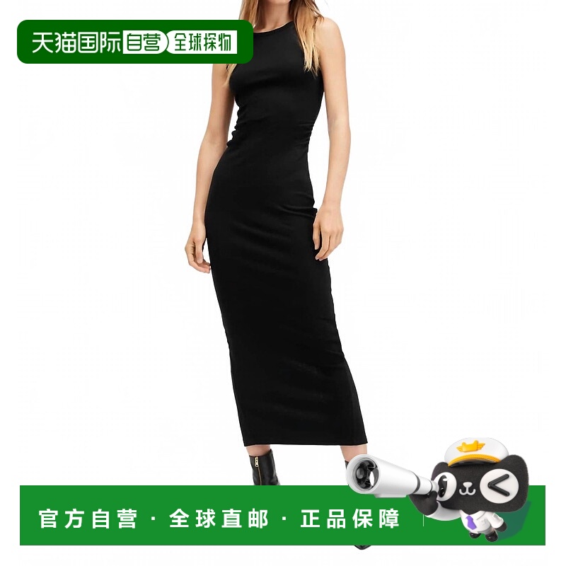 自营all saintsKatarina Boat Neck Maxi Dress In Black - black